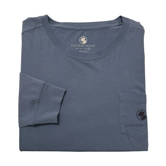 NWOT Southern Proper Blue Shadow Fish Or Cut Bait Long Sleeve Tee - Picture 1 of 8